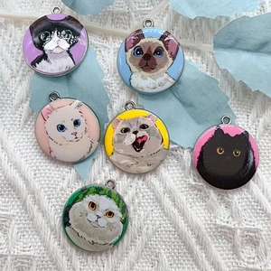 Jewelry Making Birthday Party - 10 個漫画動物猫エナメルジュエリー作りかわいいぶら下げイヤリングペンダントネックレス DIY キーホルダー手芸用品