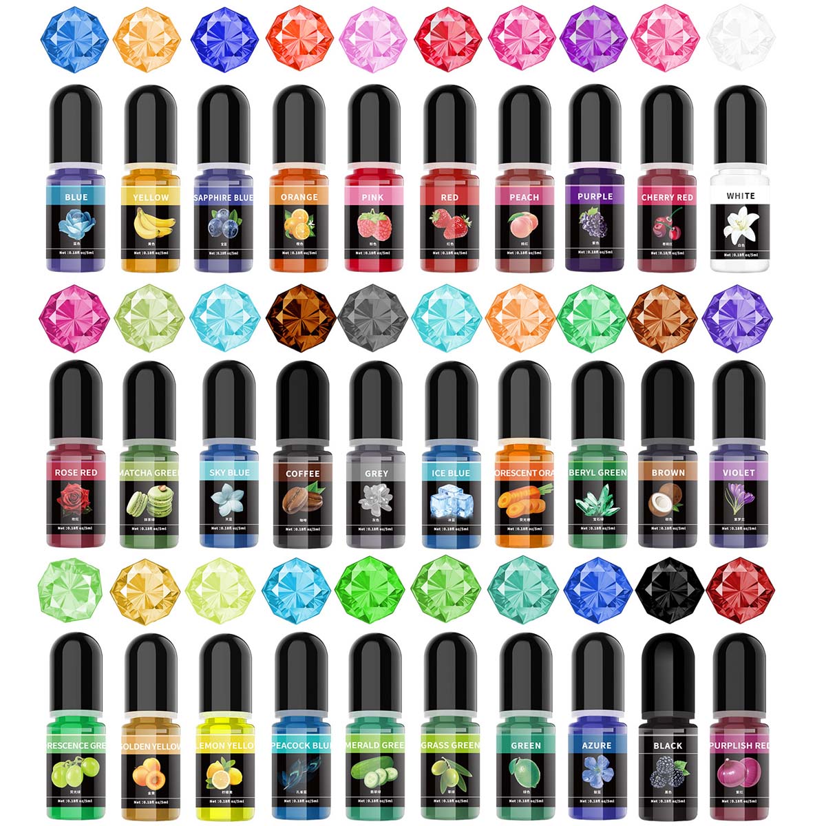 Jewelry Making Glue - 5ml/ボトル エポキシ樹脂顔料 液体着色剤 染料 ユニバーサルエポキシ樹脂顔料 UV