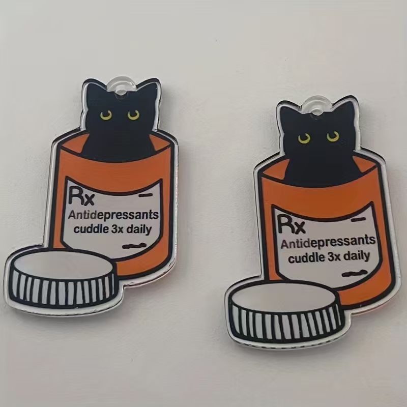 10個のアクリル製薬用猫ペンダント、DIYジュエリー作り用イ - Jewelry Making Birthday Party のレビューと価格