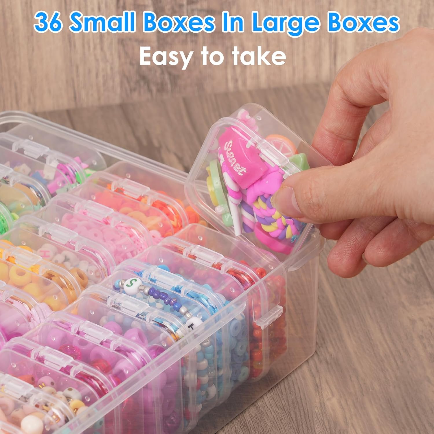 36/72/108グリッドクリアプラスチックビーズ＆クラフト - Jewelry Making Using Beads のレビューと価格