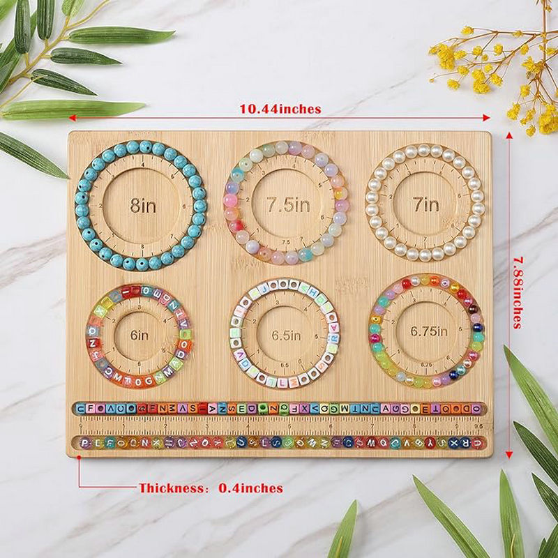 竹ビーズボードインペリアル測定マークブレスレットサイザージュ - Jewelry Making Using Beads のレビューと価格