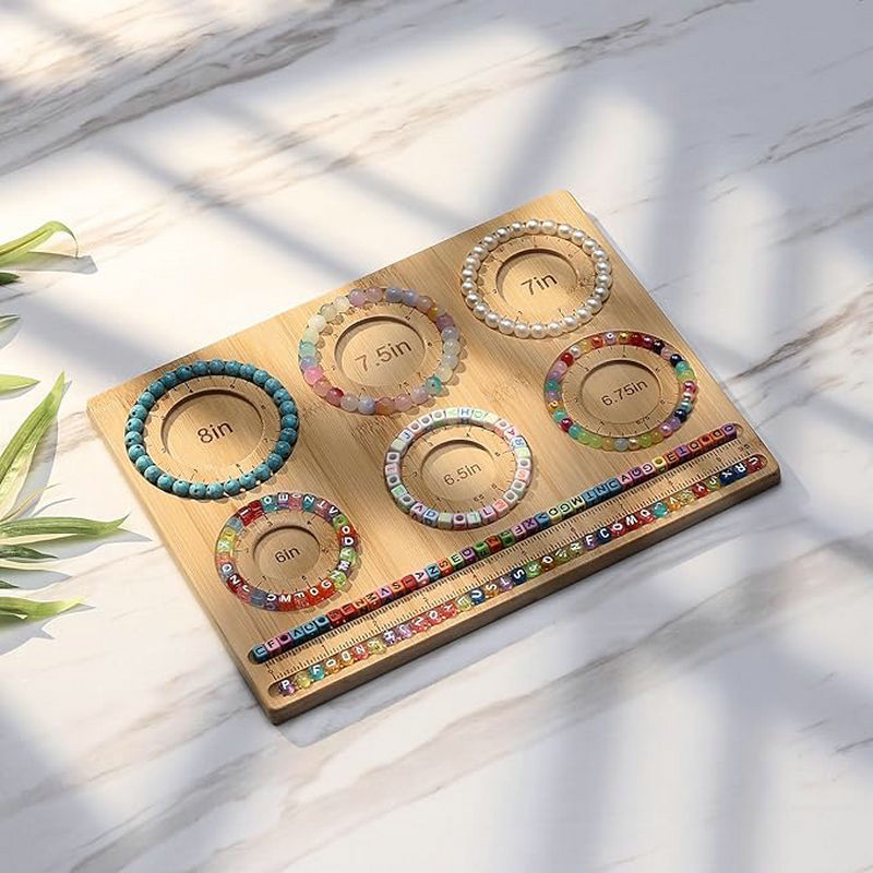竹ビーズボードインペリアル測定マークブレスレットサイザージュ - Jewelry Making Using Beads のレビューと価格
