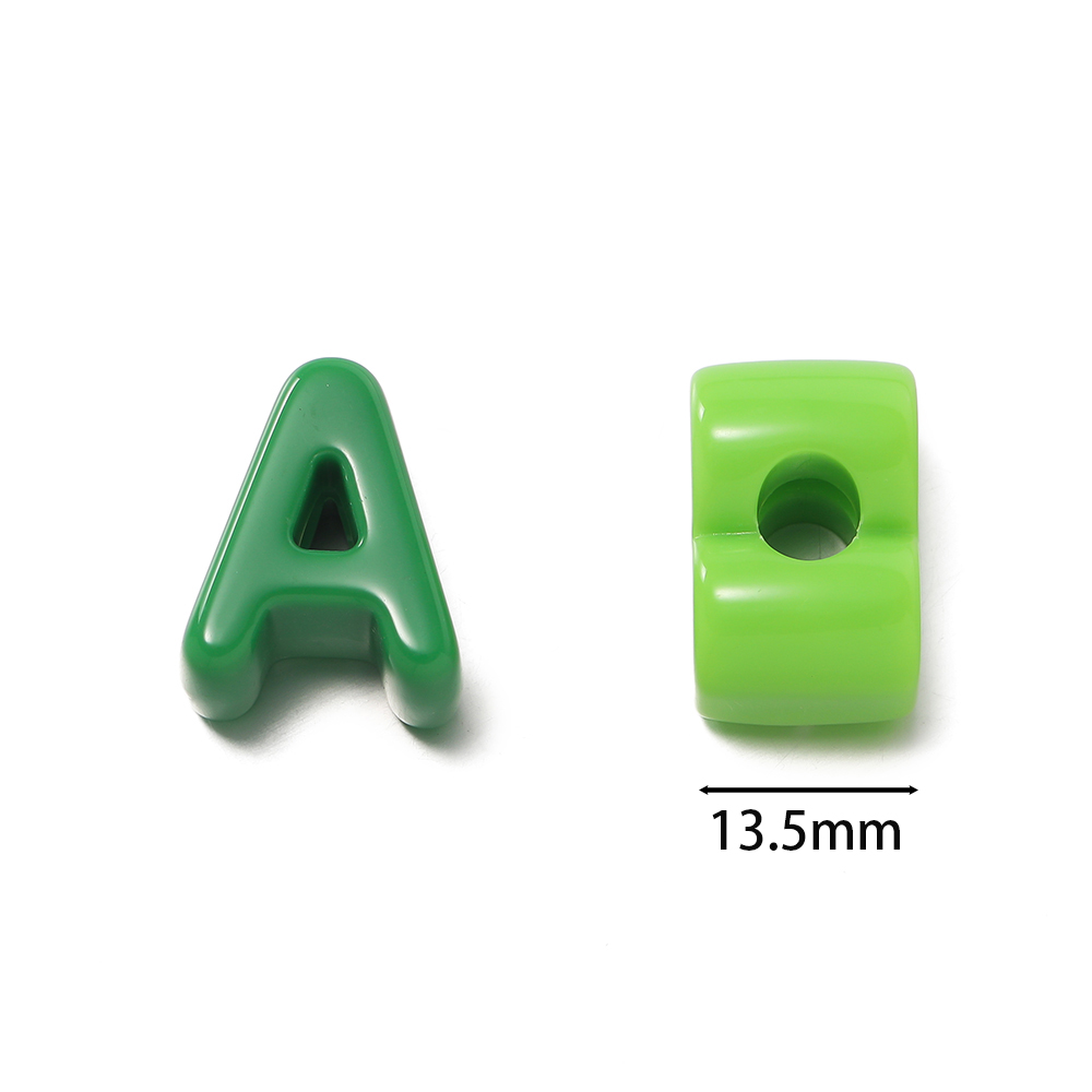 10 ピース/ロットマルチカラービッグホールアクリルレタービ - Jewelry Making For Kids のレビューと価格