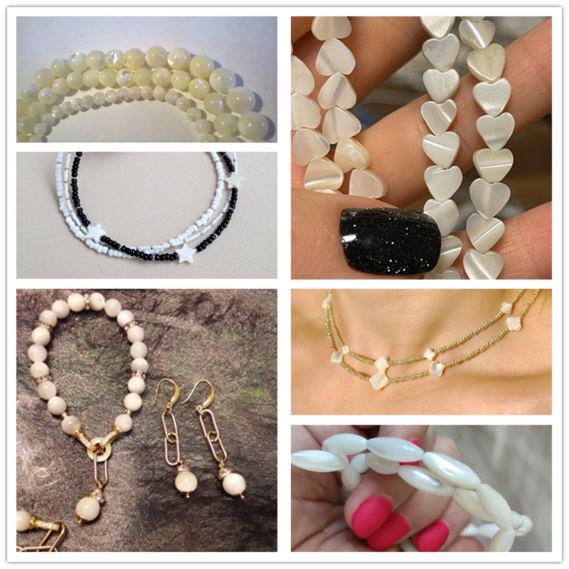 天然淡水マザーオブパールシェルビーズフラワースターシェイプル - Jewelry Making Using Beads のレビューと価格