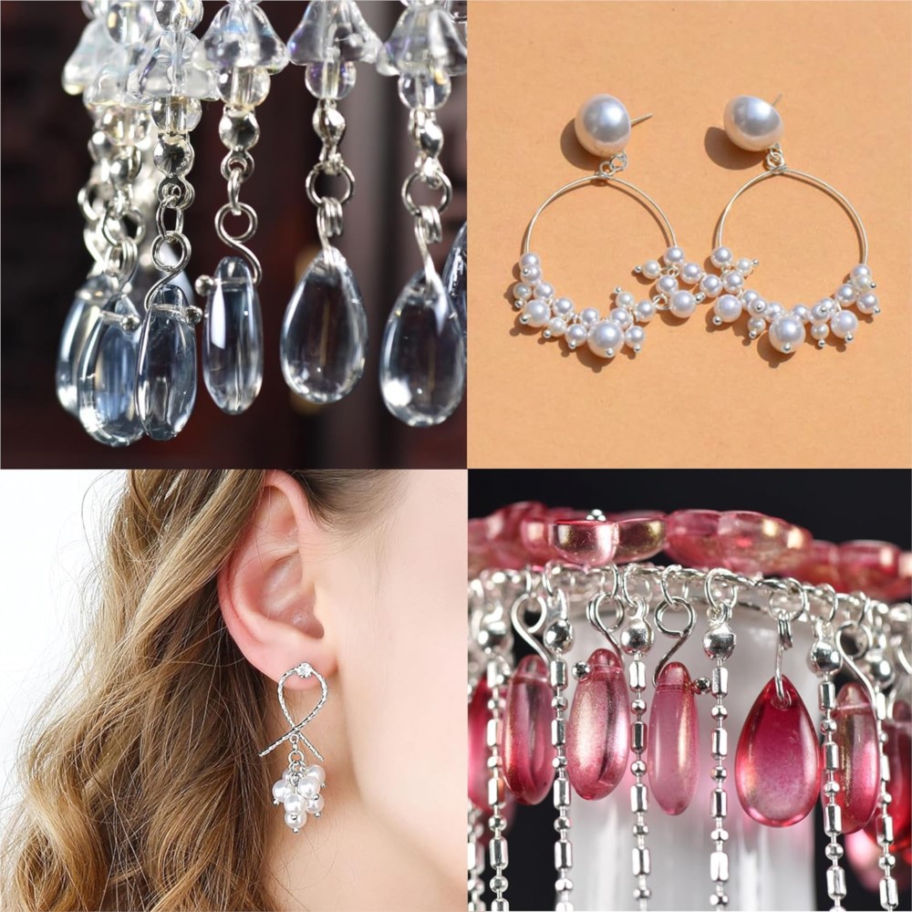100個入り丸型ボールヘッドピン 柔軟で使いやすい DIYイ - Jewelry Making Using Beads のレビューと価格
