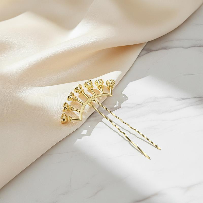 合金アーチ型ヘアピンブランク、複数のビーズマウント付き、DI - Jewelry Making Pins のレビューと価格