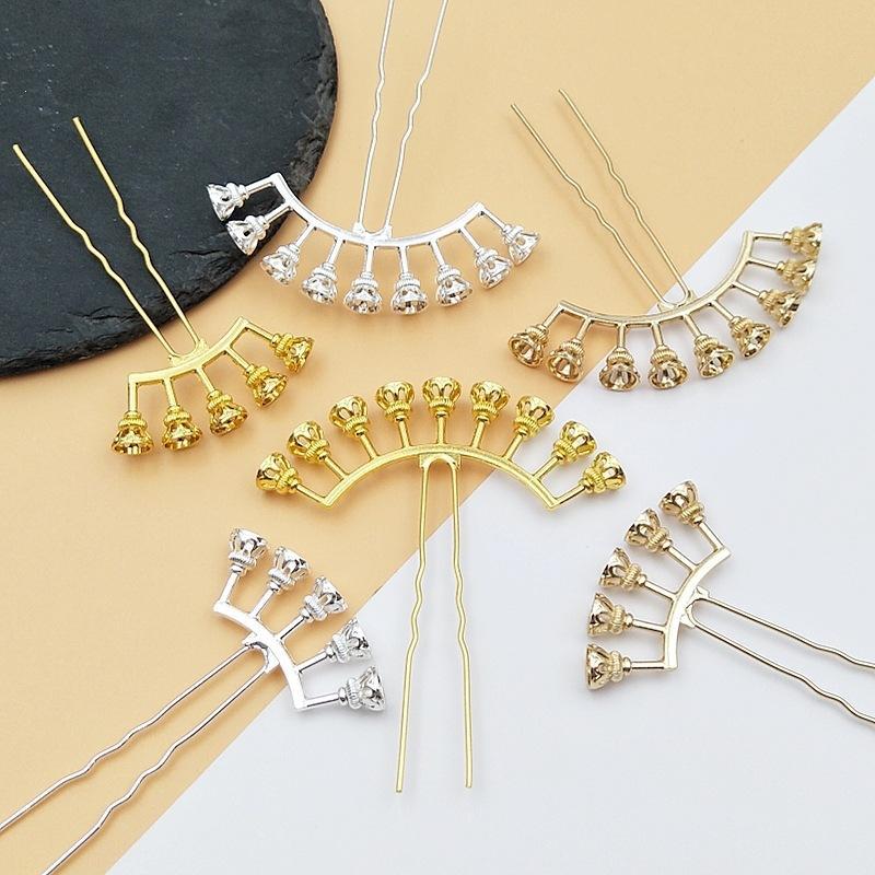 合金アーチ型ヘアピンブランク、複数のビーズマウント付き、DI - Jewelry Making Pins のレビューと価格
