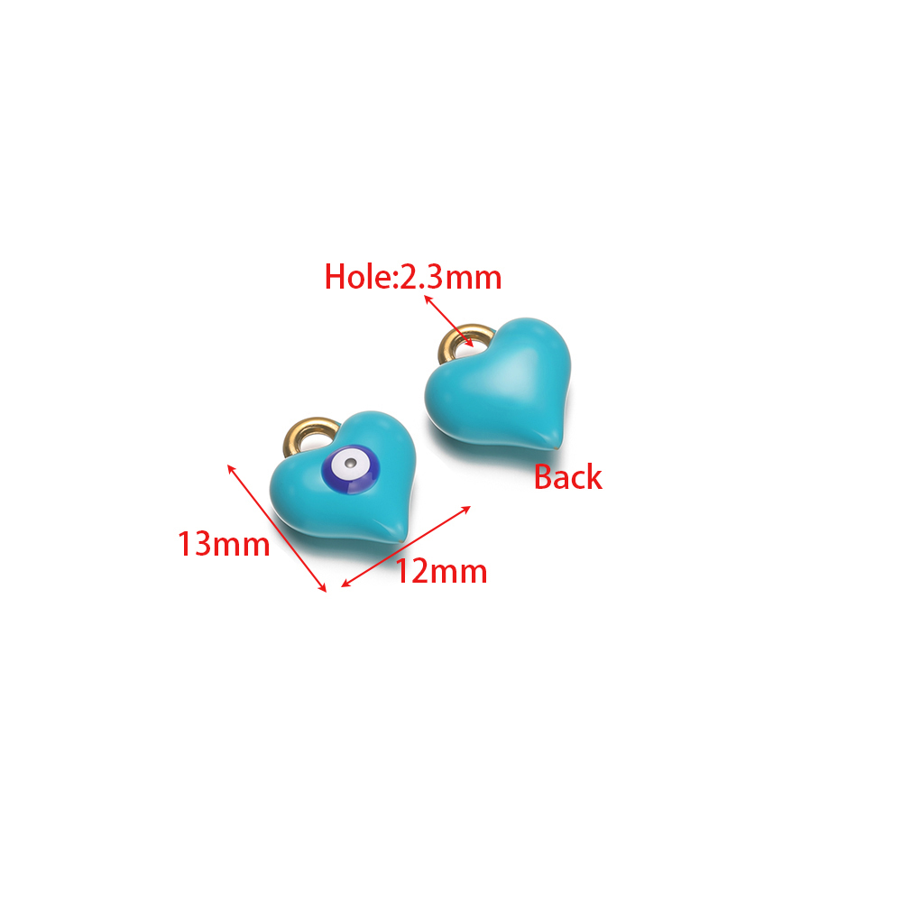 5個入り ステンレススチール製 エナメル ハートアイ チャー - Jewelry Making For Kids のレビューと価格