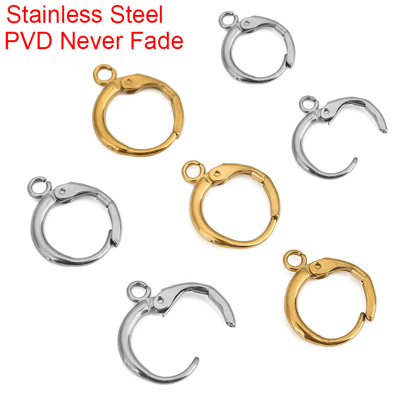 10 個 PVD ​​色褪せないステンレス鋼のイヤリングフッ - Jewelry Making Pins のレビューと価格