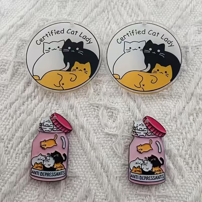 10個のアクリル製のかわいい猫ペンダント、DIYジュエリー作 - Jewelry Making Birthday Party のレビューと価格
