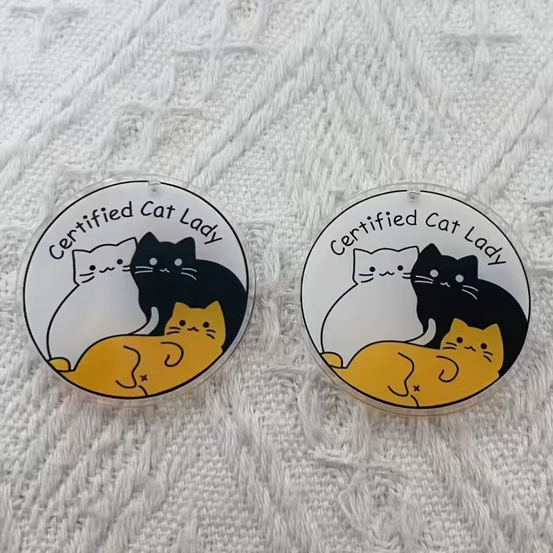 10個のアクリル製のかわいい猫ペンダント、DIYジュエリー作 - Jewelry Making Birthday Party のレビューと価格