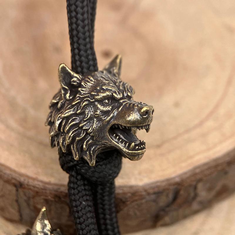 ヴィンテージ真鍮製狼の頭騎士スペーサービーズ、ニッケルフリー - Jewelry Making Using Beads のレビューと価格