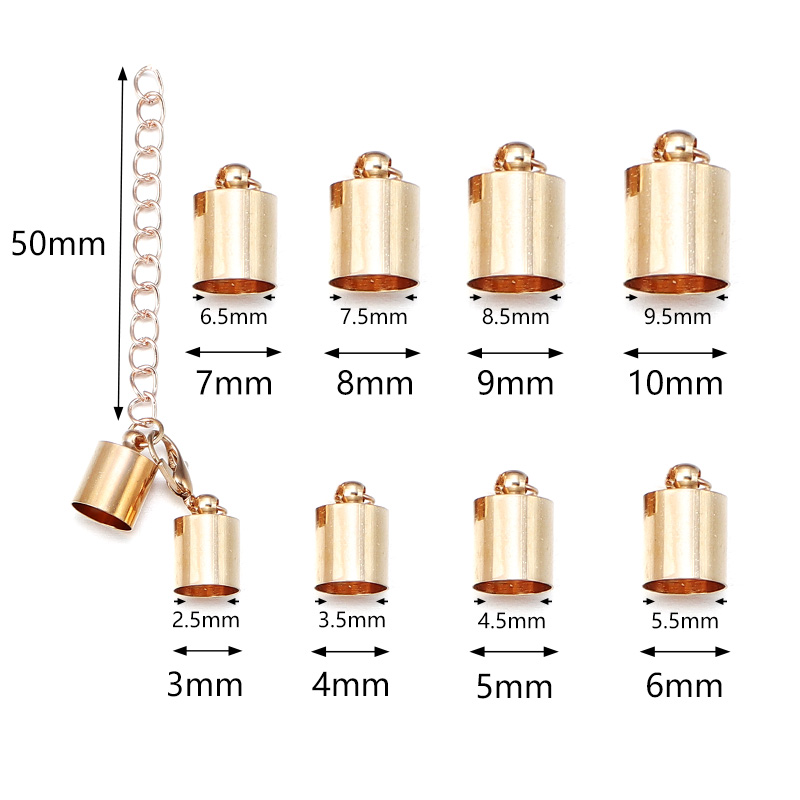 10 セット革コードエンドキャップロブスタークラスプ延長チェ - Jewelry Making Pins のレビューと価格
