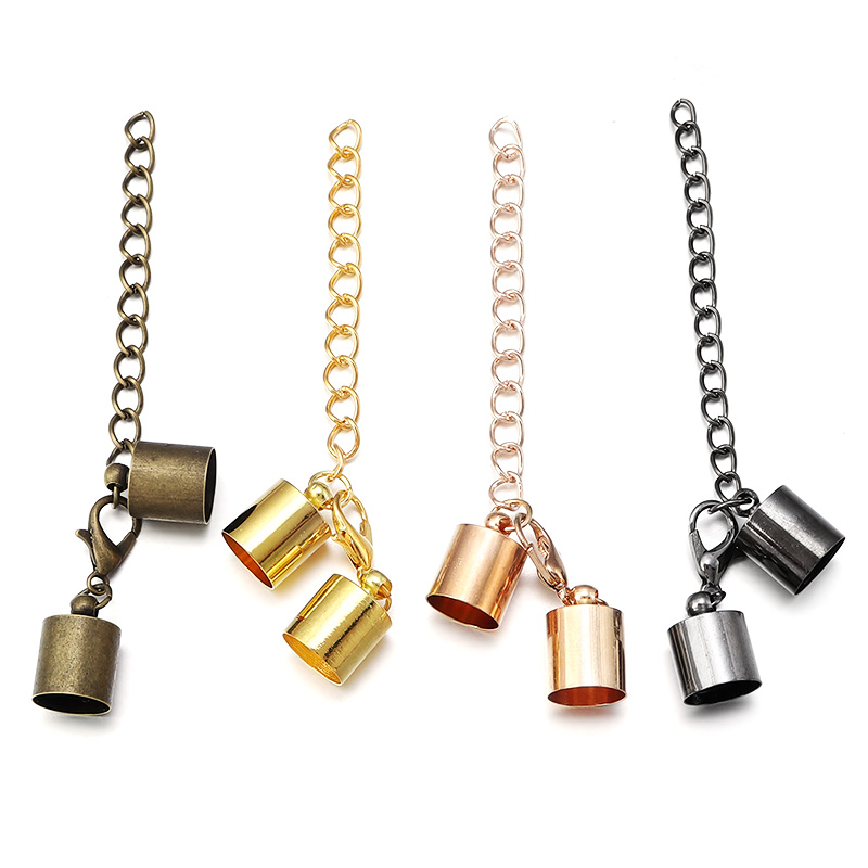 10 セット革コードエンドキャップロブスタークラスプ延長チェ - Jewelry Making Pins のレビューと価格