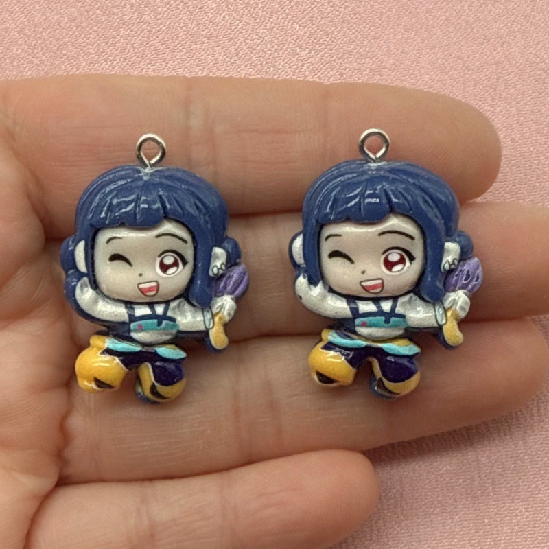 10個入り樹脂製漫画ペンダント、DIYジュエリー製作イヤリン - Jewelry Making Birthday Party のレビューと価格