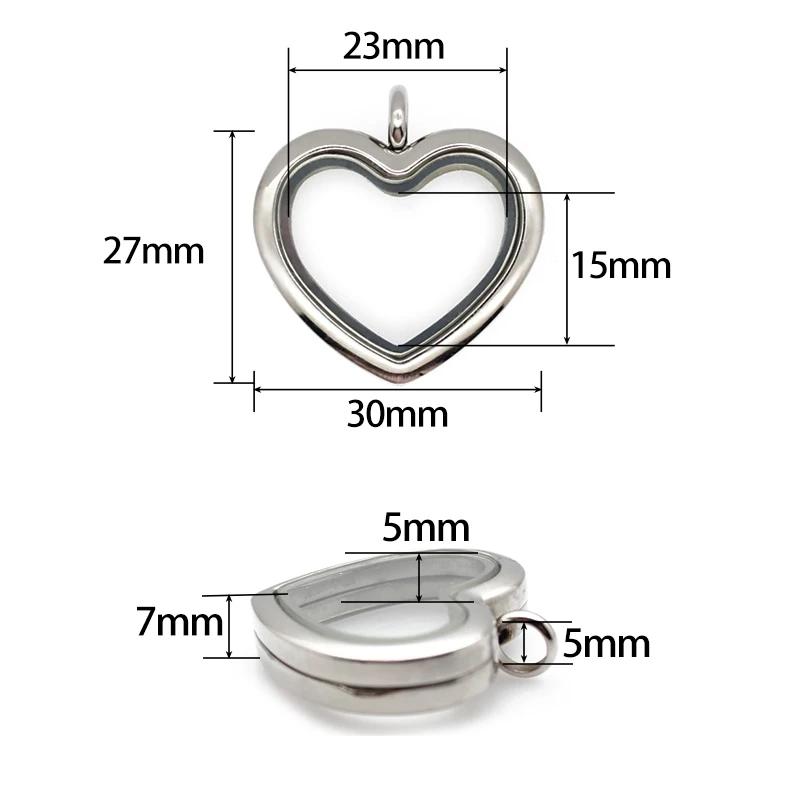 24mm 30mm ハート型フローティングロケットペンダント - Jewelry Making Birthday Party のレビューと価格