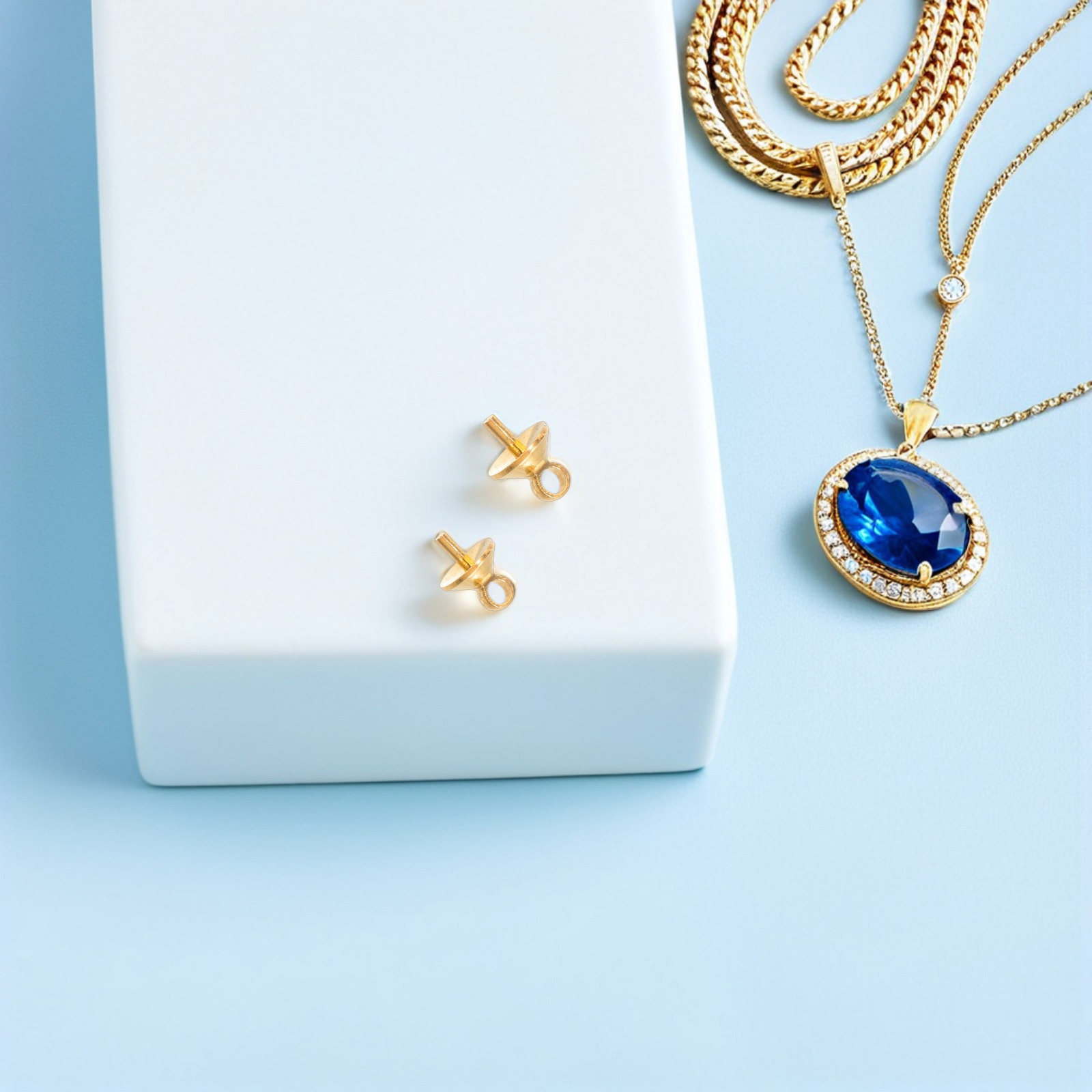 100個入り銅製ハーフドリルアイピンホルダー、ジュエリー製作 - Jewelry Making Glue のレビューと価格