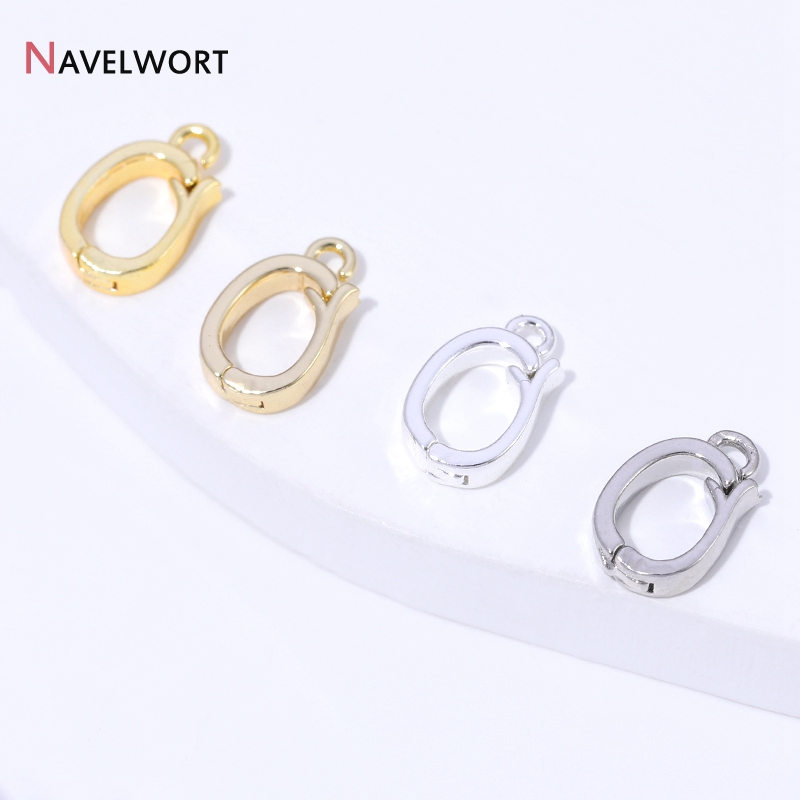 14K/18K金メッキ真鍮製ヒンジ付きネックレスエンハンサー - Jewelry Making Pins のレビューと価格