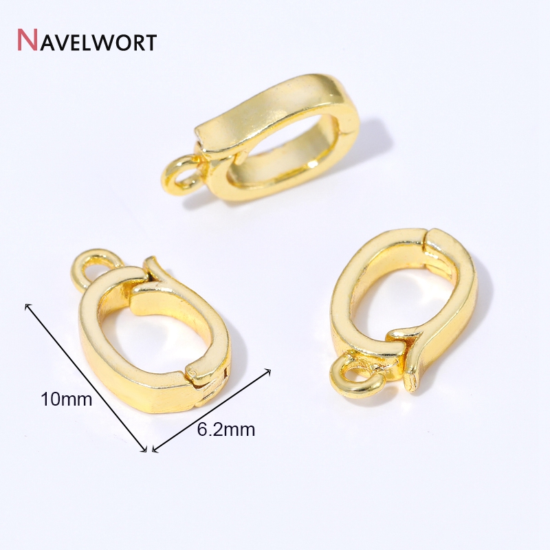 14K/18K金メッキ真鍮製ヒンジ付きネックレスエンハンサー - Jewelry Making Pins のレビューと価格