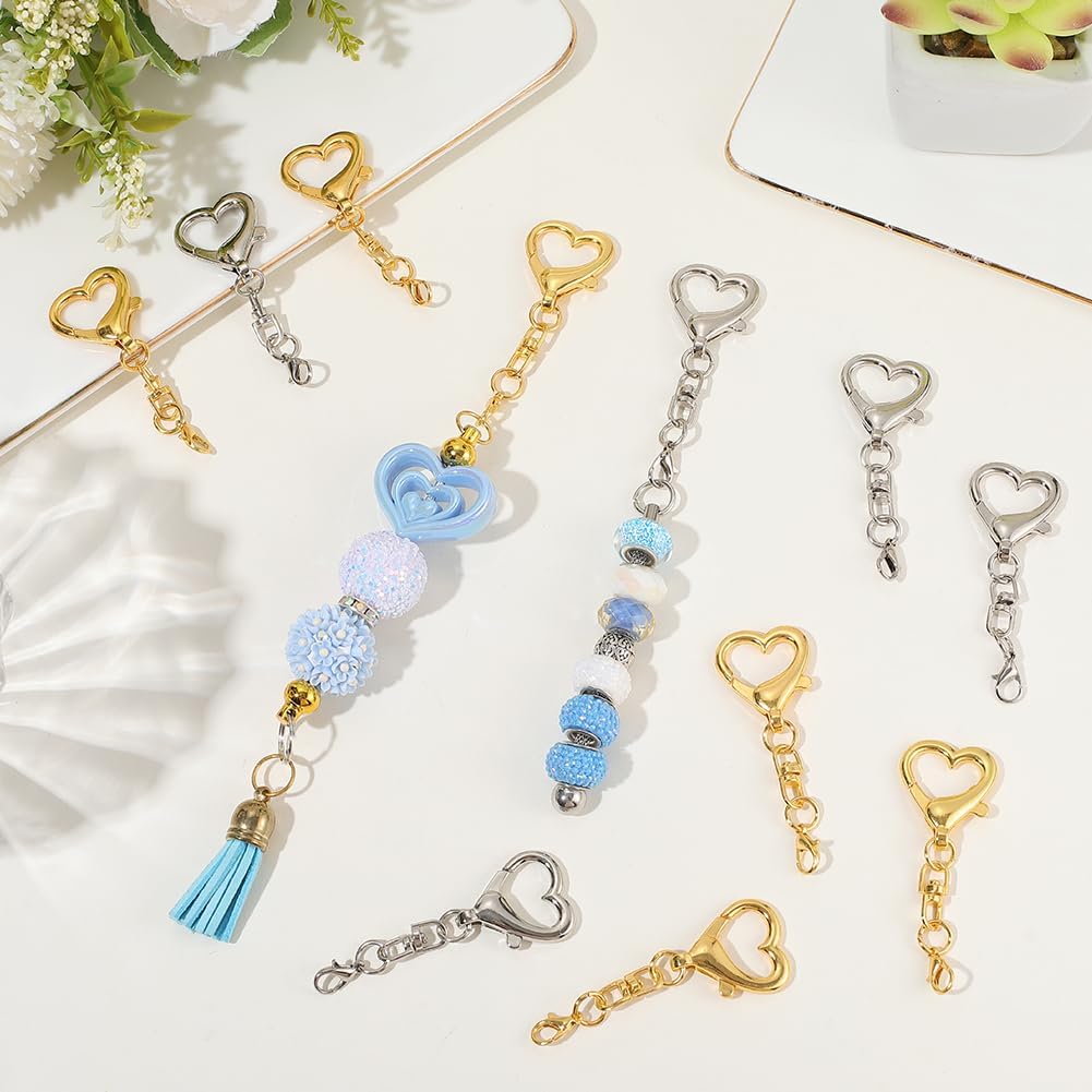 5/15/30個入り ハート型スイベルクラスプ スプリング式 - Jewelry Making Pins のレビューと価格