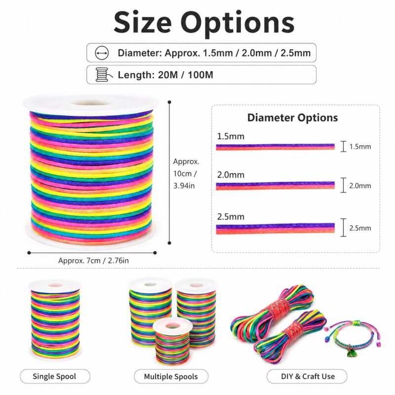 1.5～2.5mm 20/100m カラフルグラデーションナ - Jewelry Making Using Beads のレビューと価格