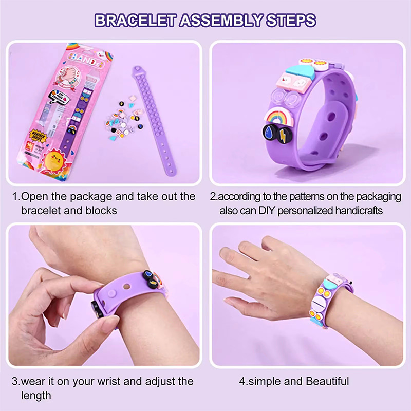 6 ピース/セット子供ビルディングブロックドットブレスレット - Jewelry Making For Kids のレビューと価格