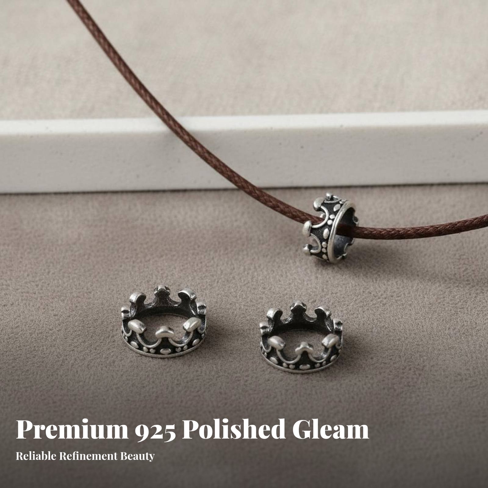S925 シルバークラウンビーズエレガントなデザイン DIY - Jewelry Making Using Beads のレビューと価格