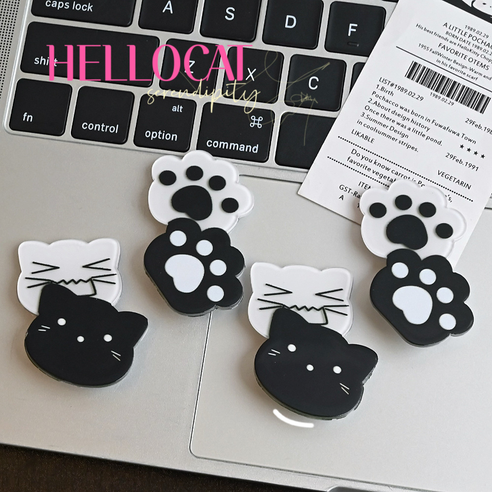 かわいい Y2K 猫のヘアピン黒白猫の足ヘアクリップかわいい - Jewelry Making For Kids のレビューと価格